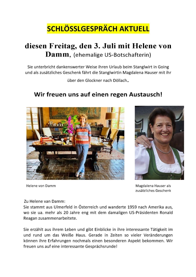 SCHLÖSSLGESPRÄCH AKTUELL