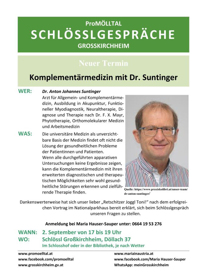 Schlösslgespräch Dr. Anton Suntinger_